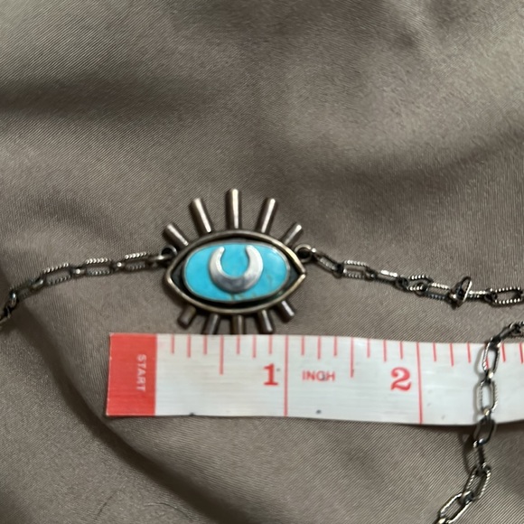 Genuine turquoise Evil Eye Sterling Silver pendant - Picture 5 of 5